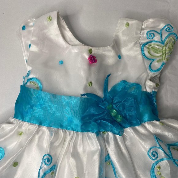 Butterfly Dress toddler Baby Girl 18-24 months Petticoat Lined Photo Shoot - Picture 6 of 10